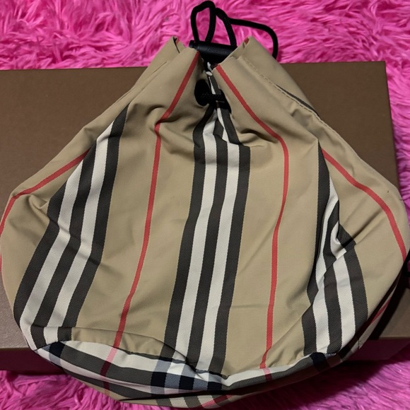 Burberry Icon Stripe drawcord Pouch Bag - Picture 3 of 12